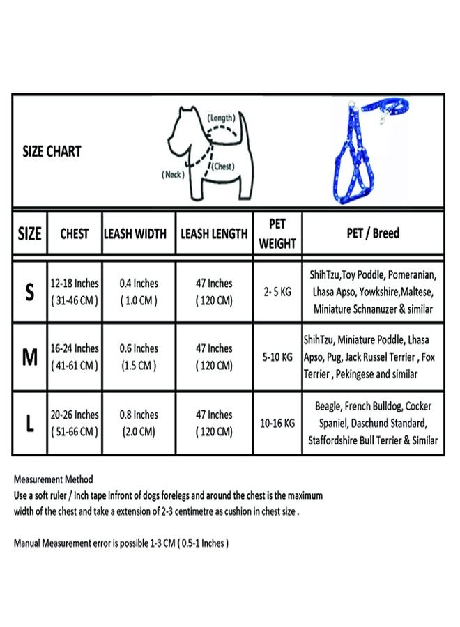 KUTKUT Adjustable| Step in Basic Nylon Harness and Leash for Puppy Outdoor Running Training Walk (Size: S, Adjustable Chest: 31-46cm) - Image 4